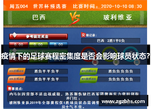 疫情下的足球赛程密集度是否会影响球员状态？